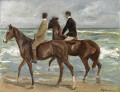Jinete en la playa a la izquierda Max Liebermann Impresionismo alemán